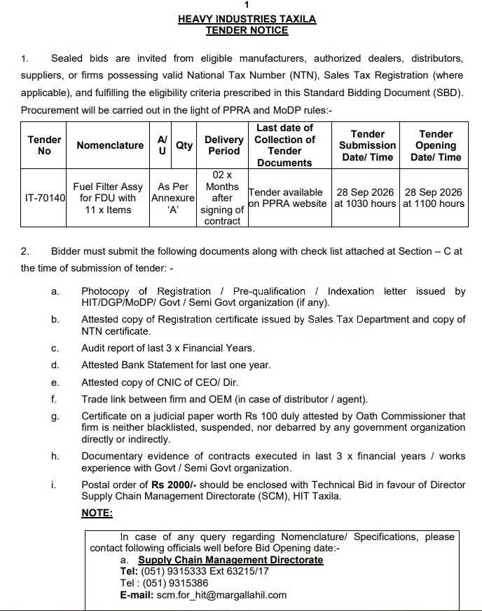 Tender Document