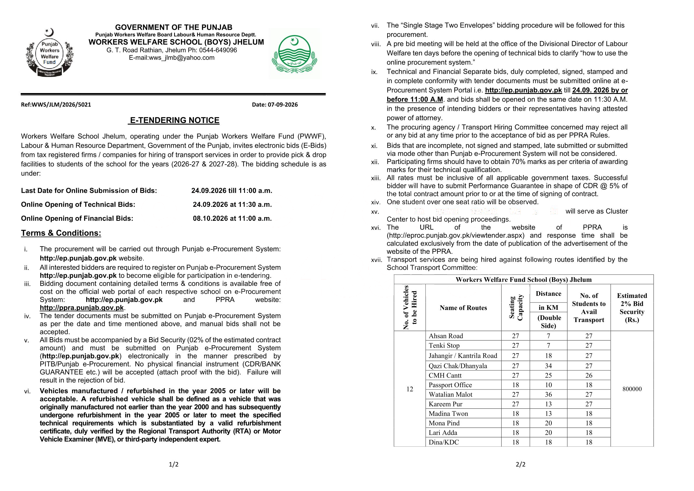 Tender Document