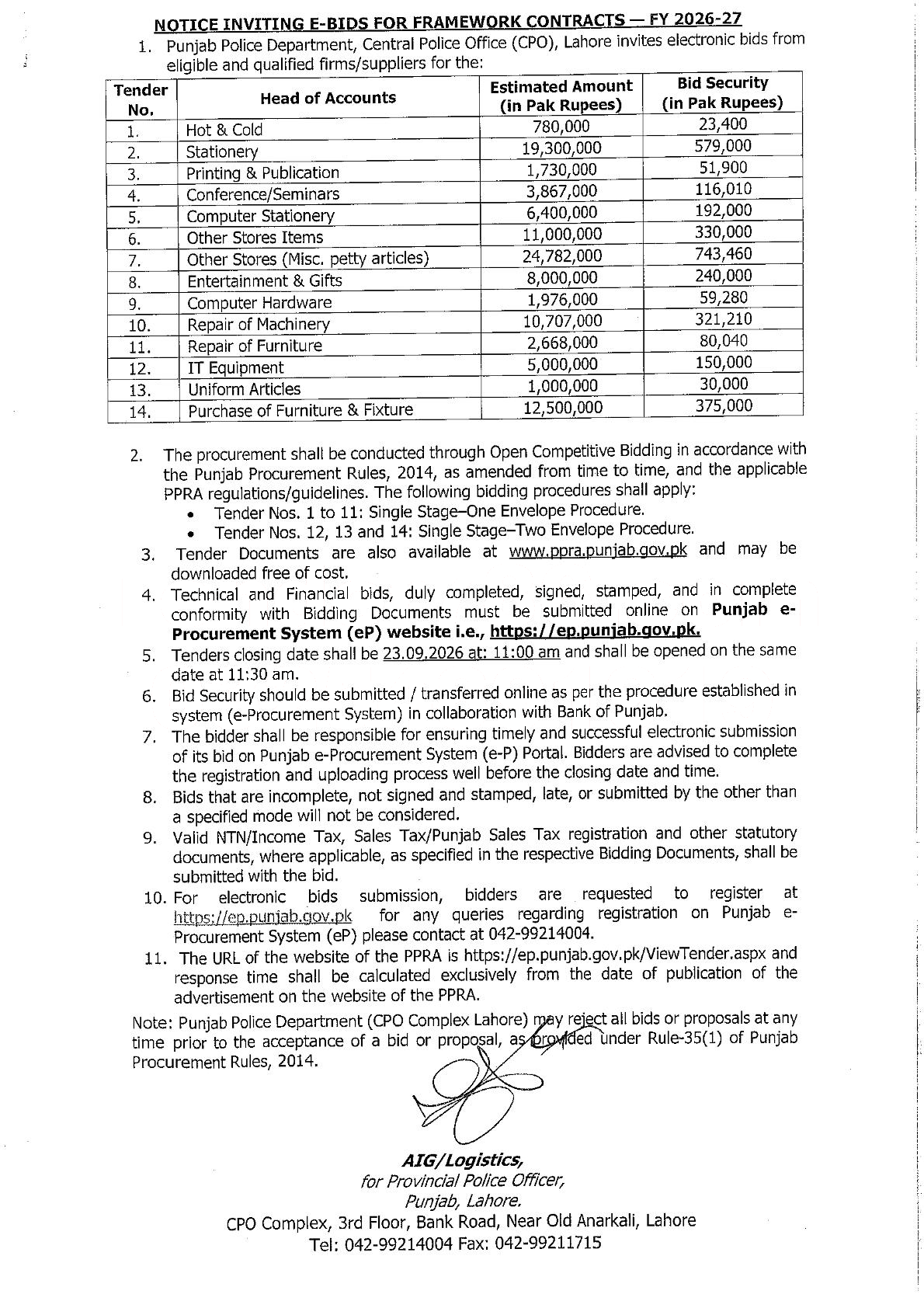 Tender Document