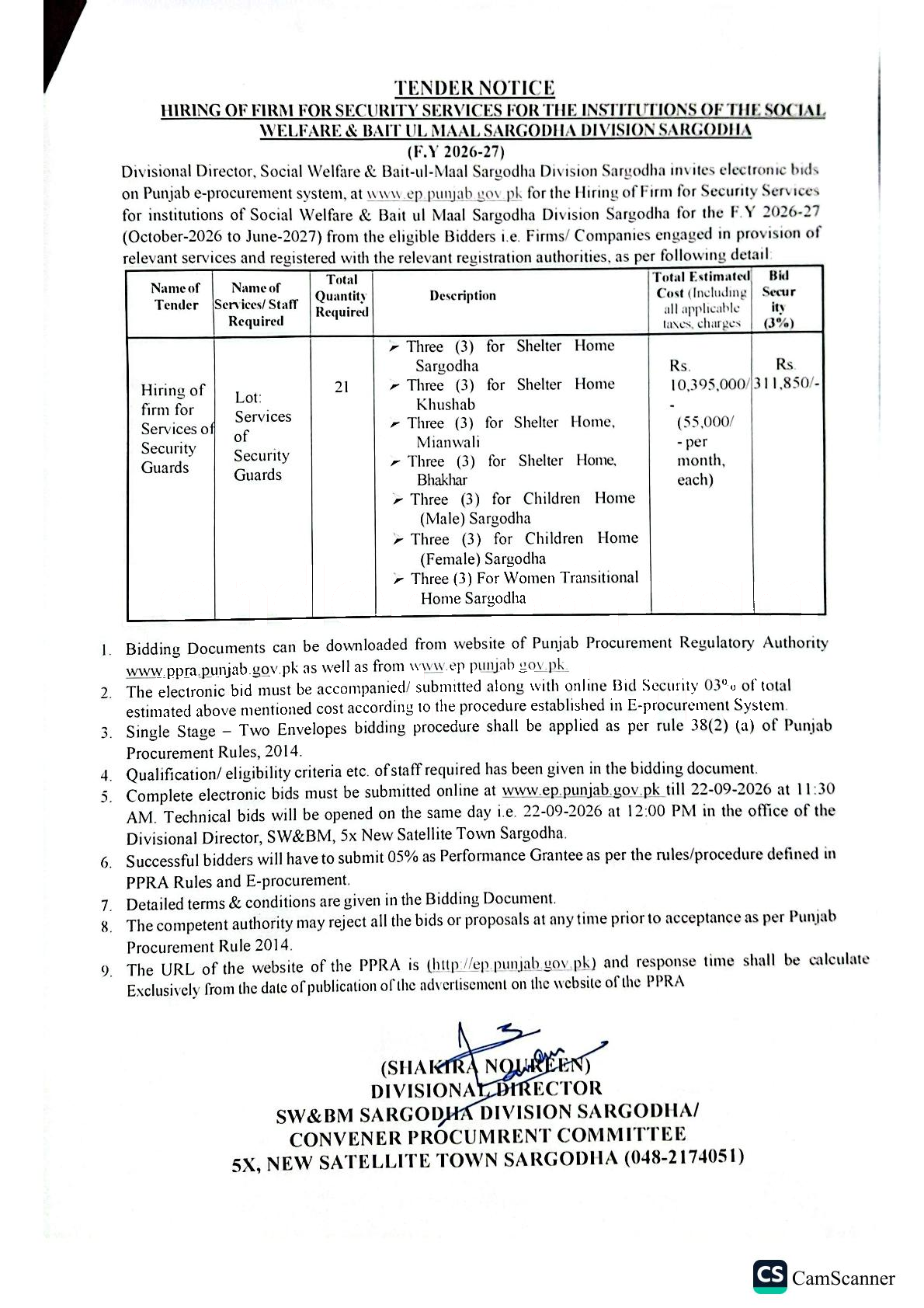 Tender Document