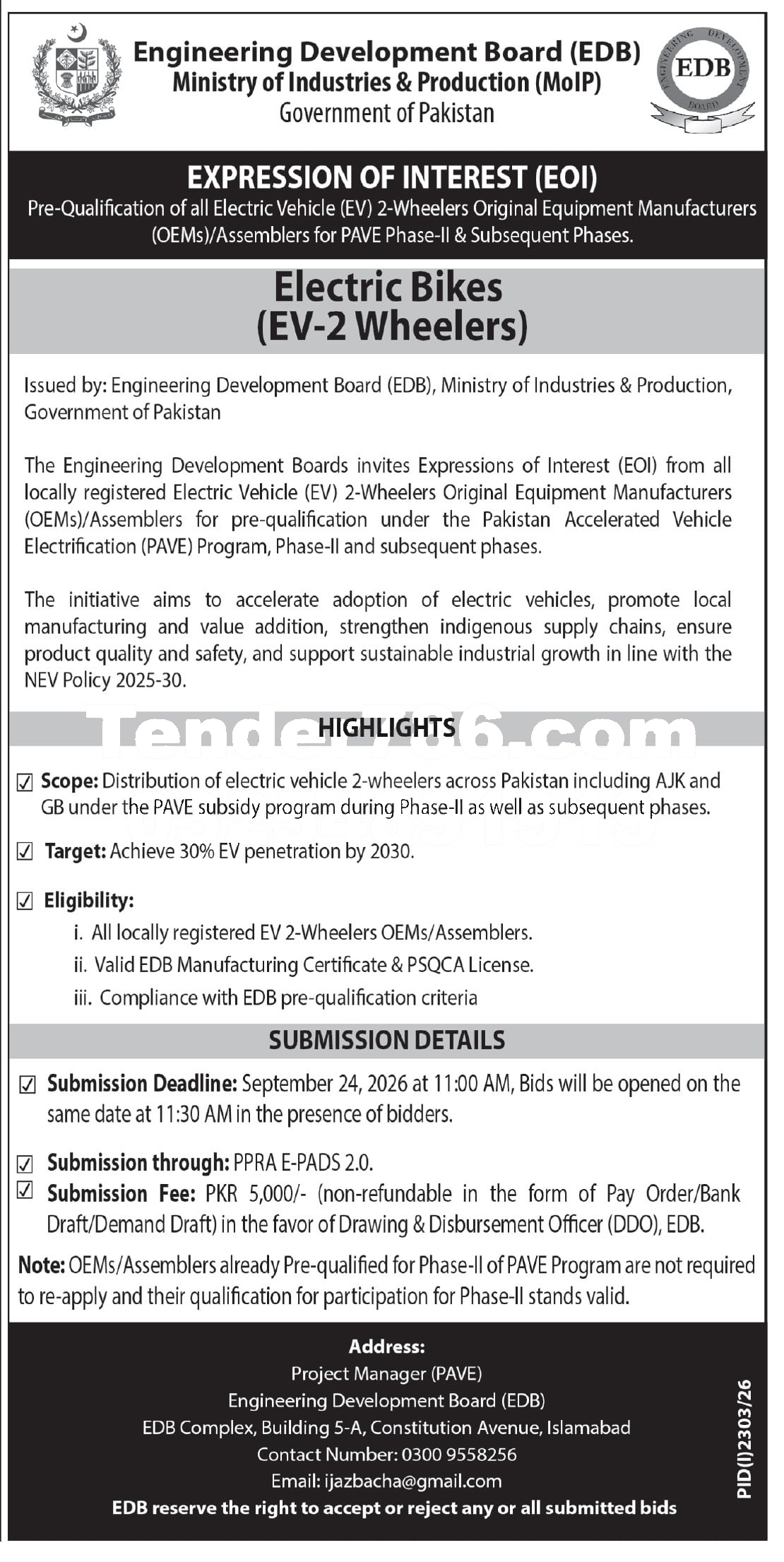 Tender Document