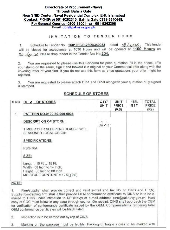 Tender Document