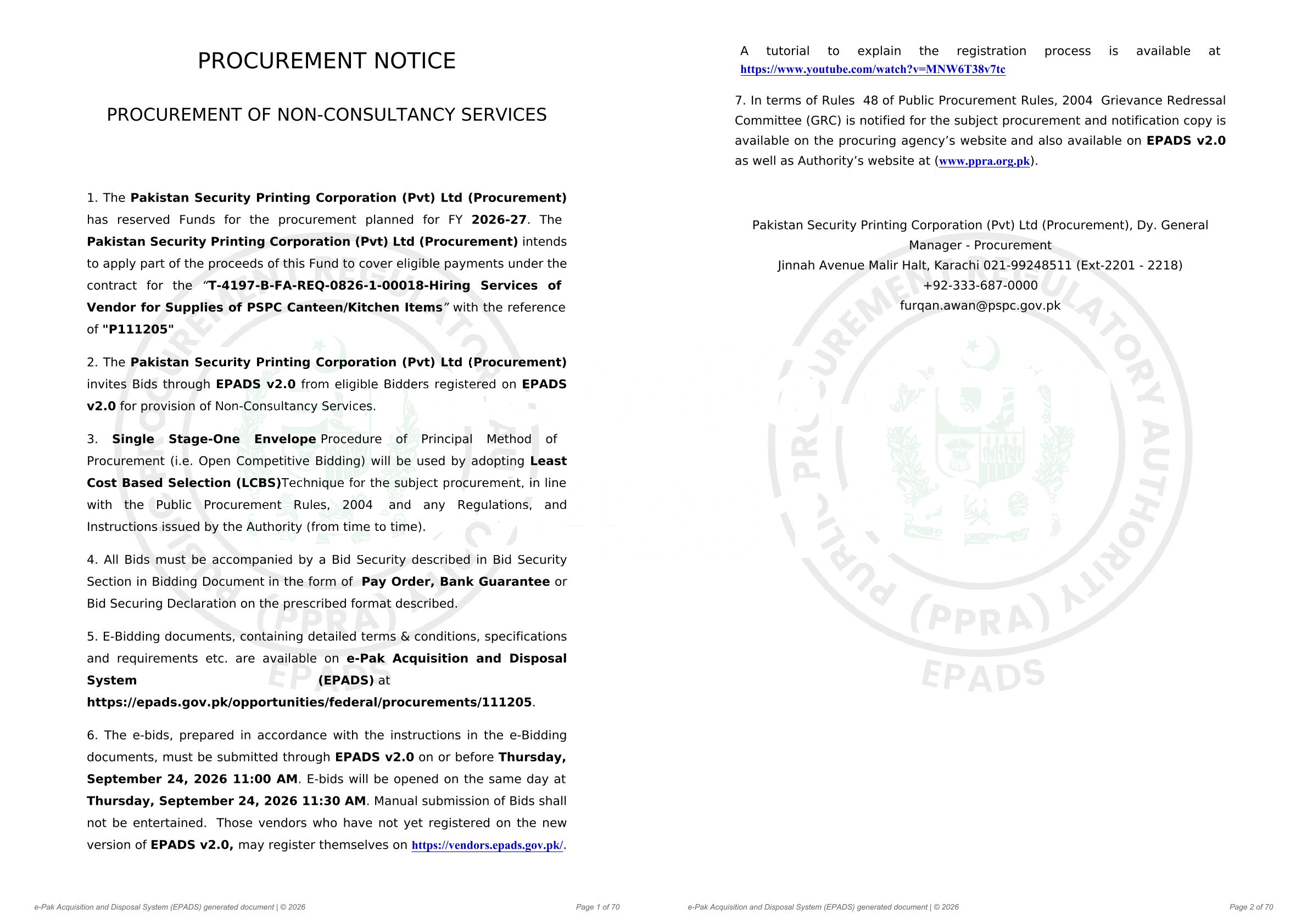 Tender Document