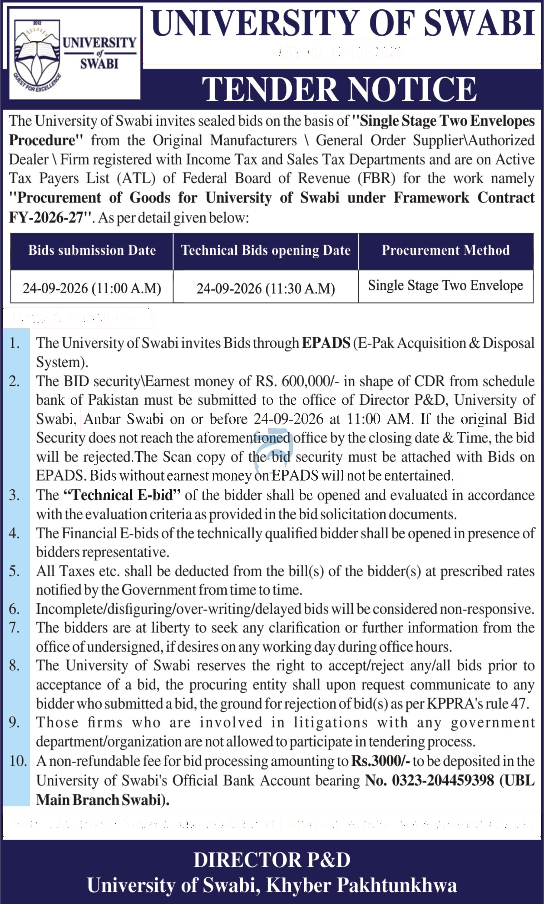 Tender Document