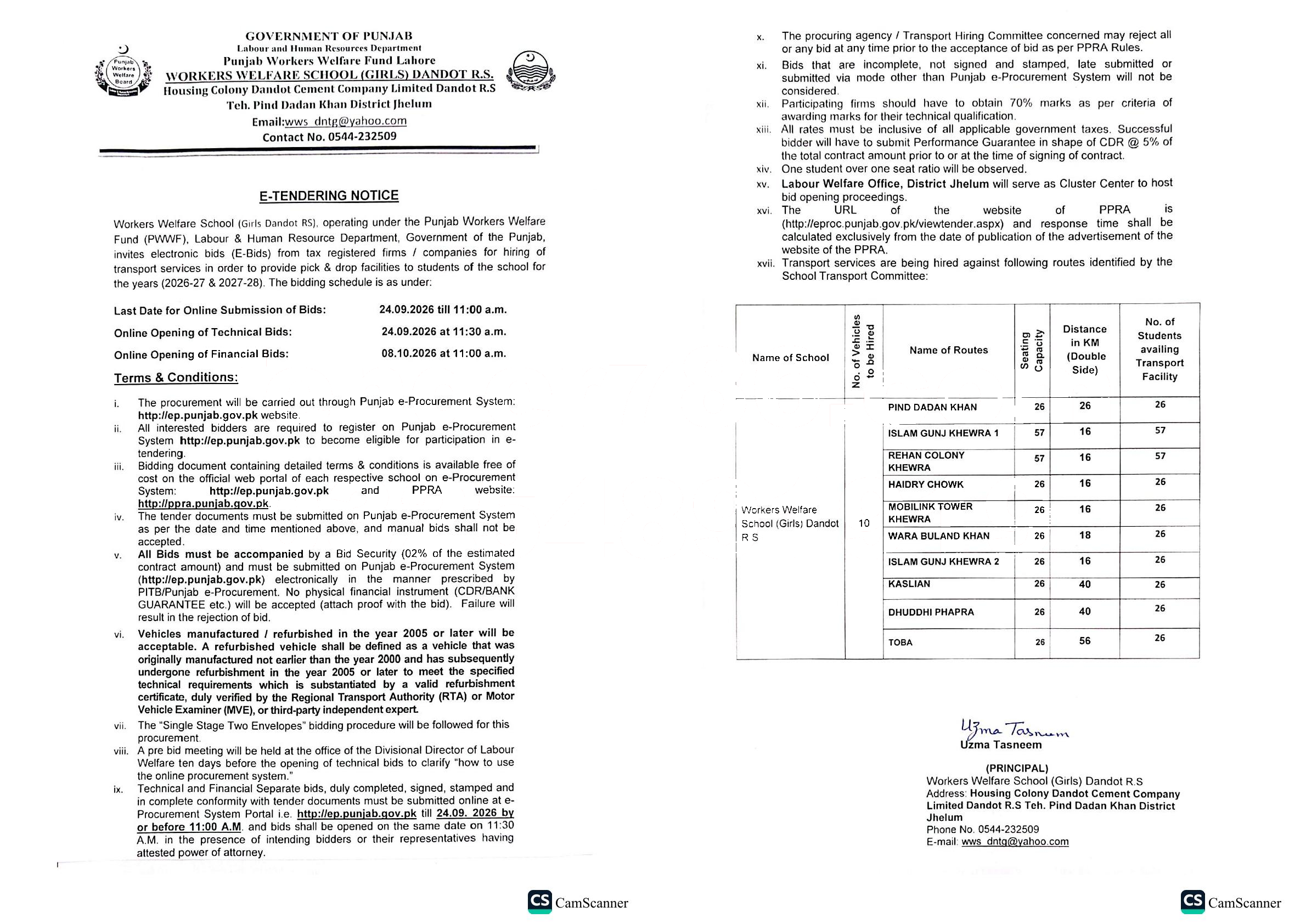 Tender Document