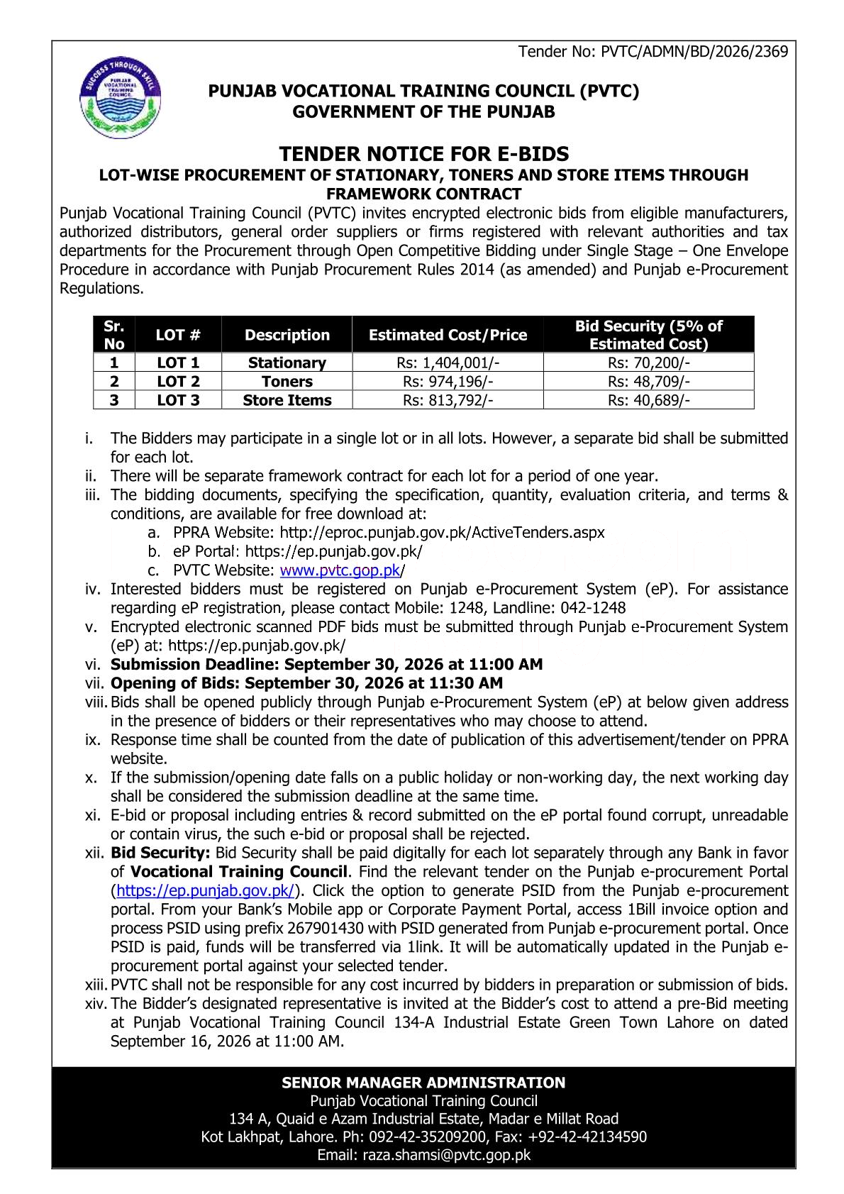 Tender Document