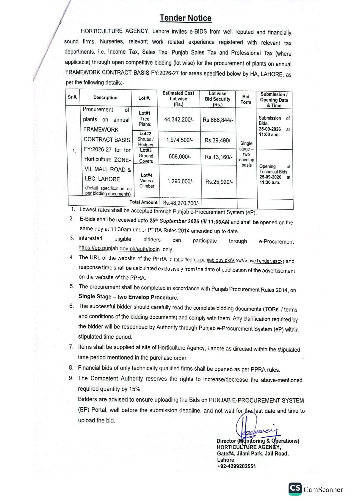 Tender Document