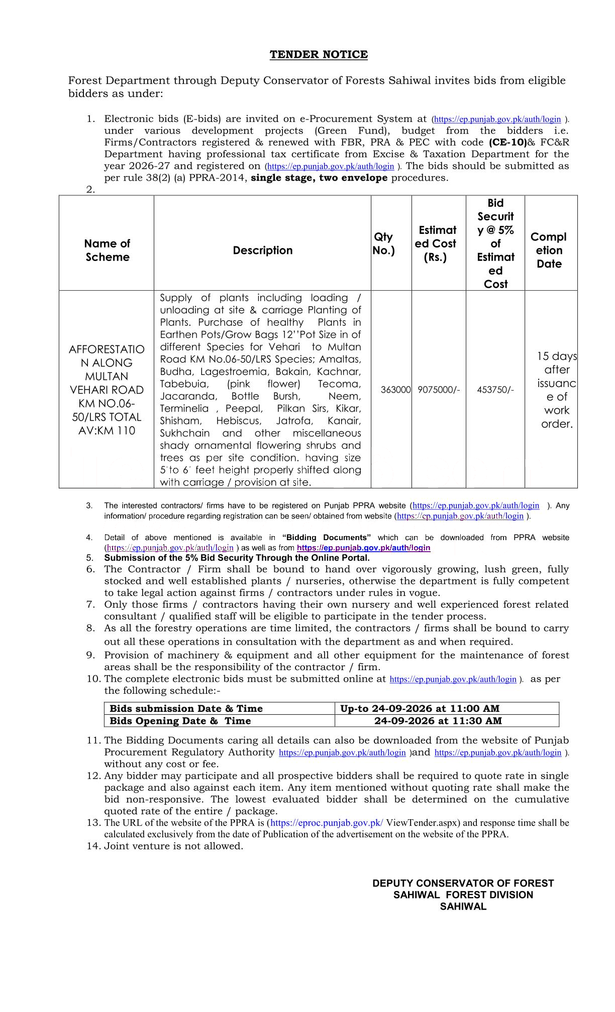 Tender Document