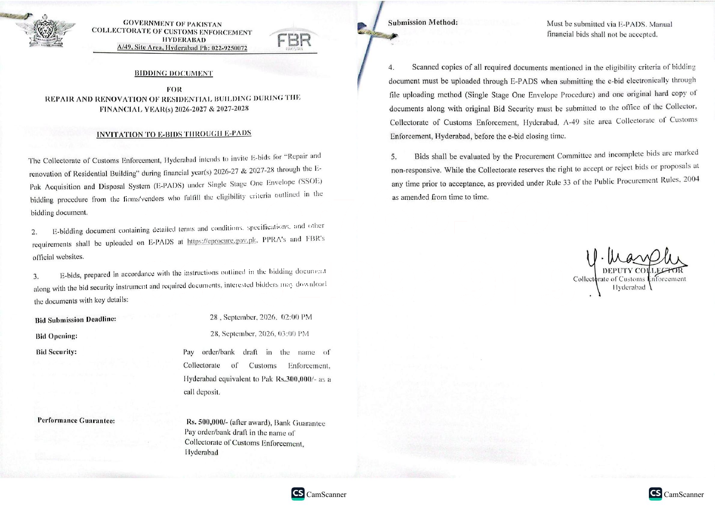 Tender Document