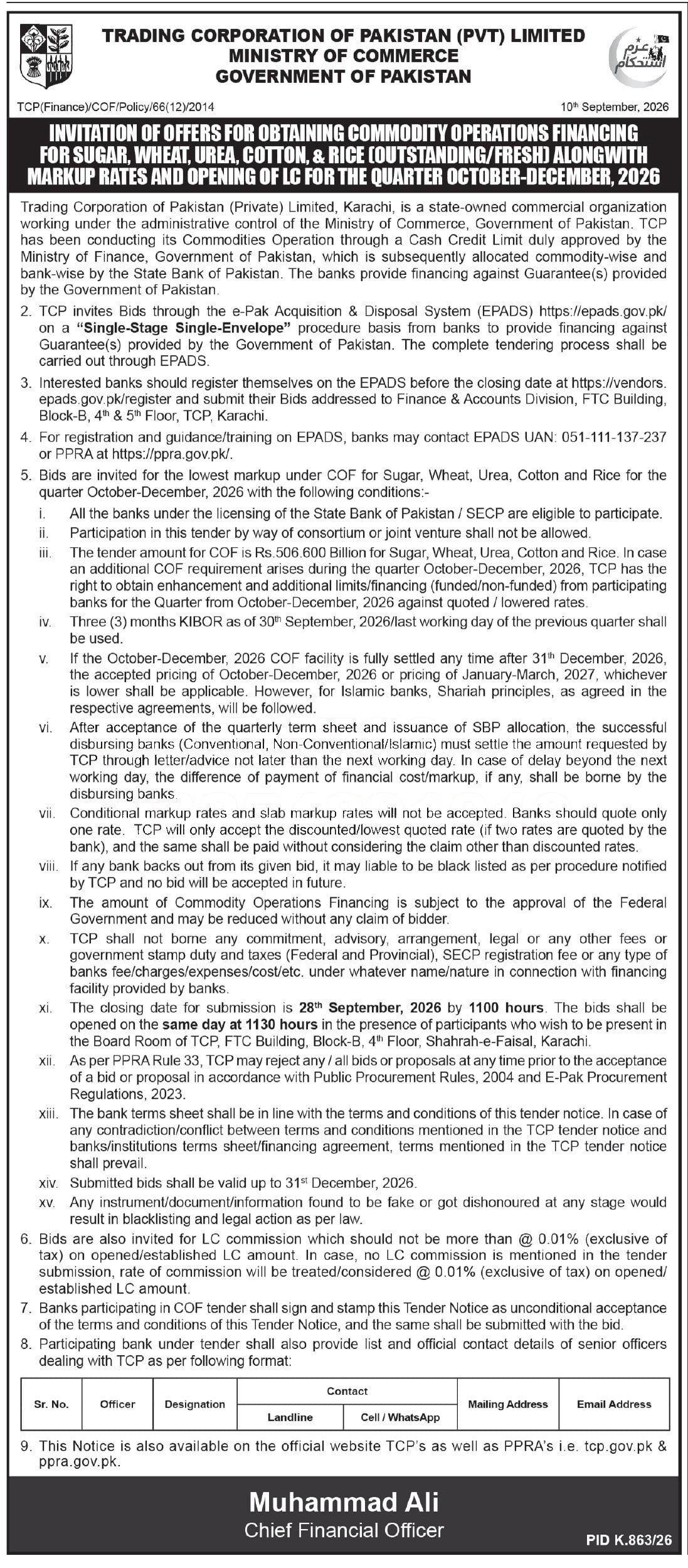 Tender Document