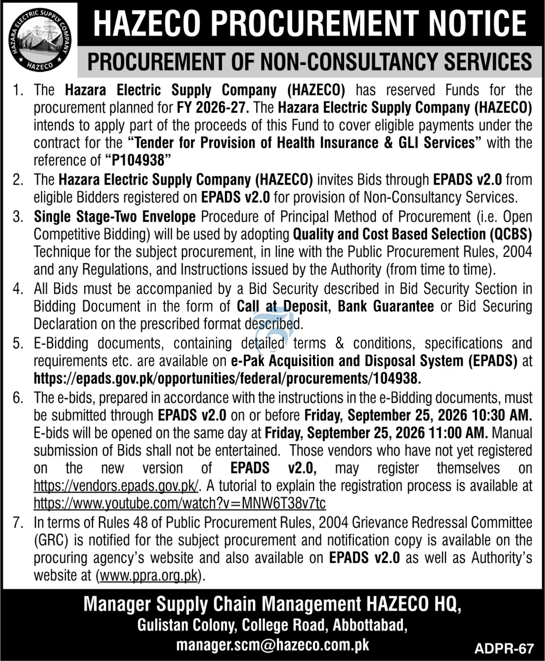Tender Document