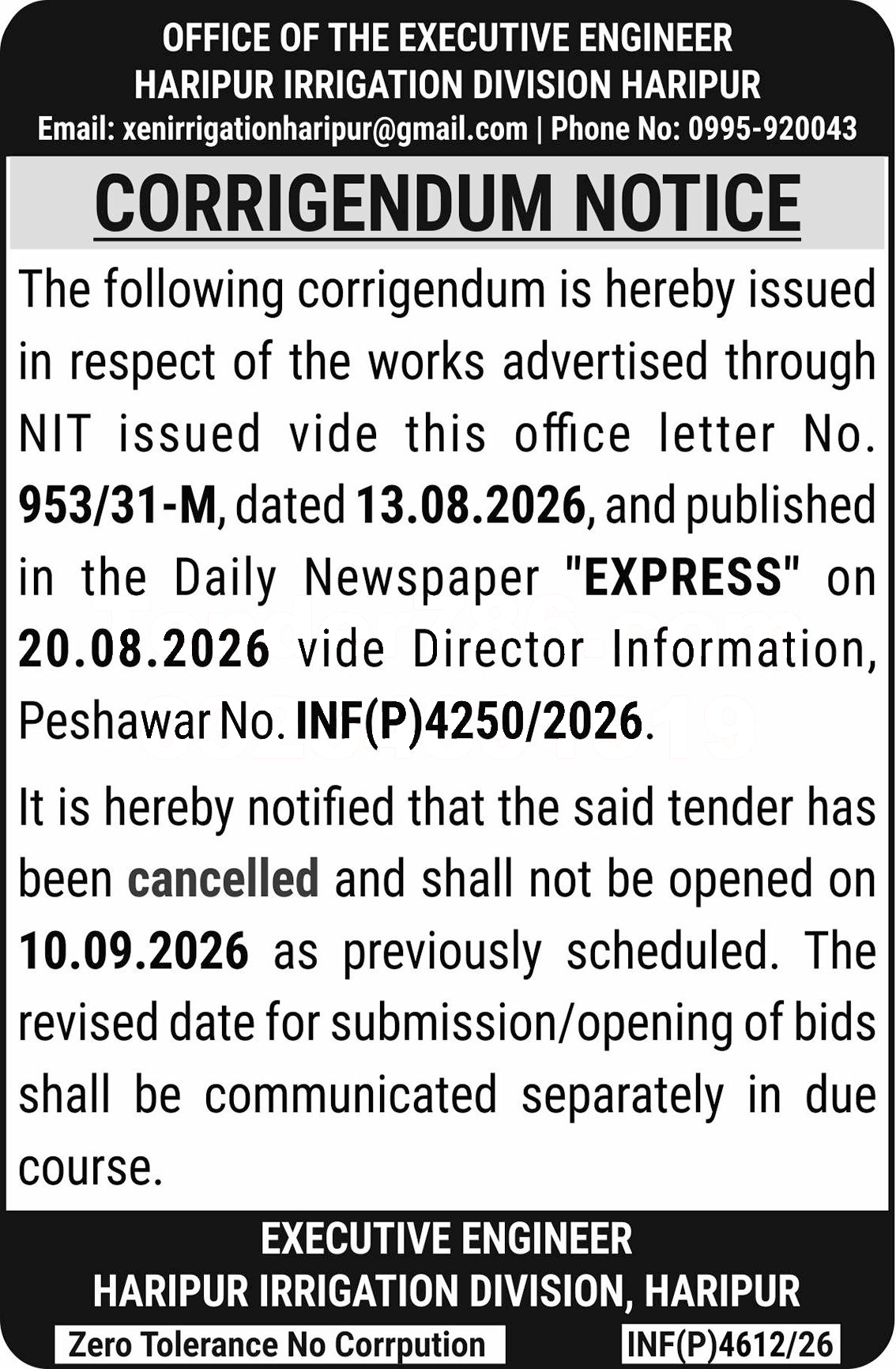 Tender Document