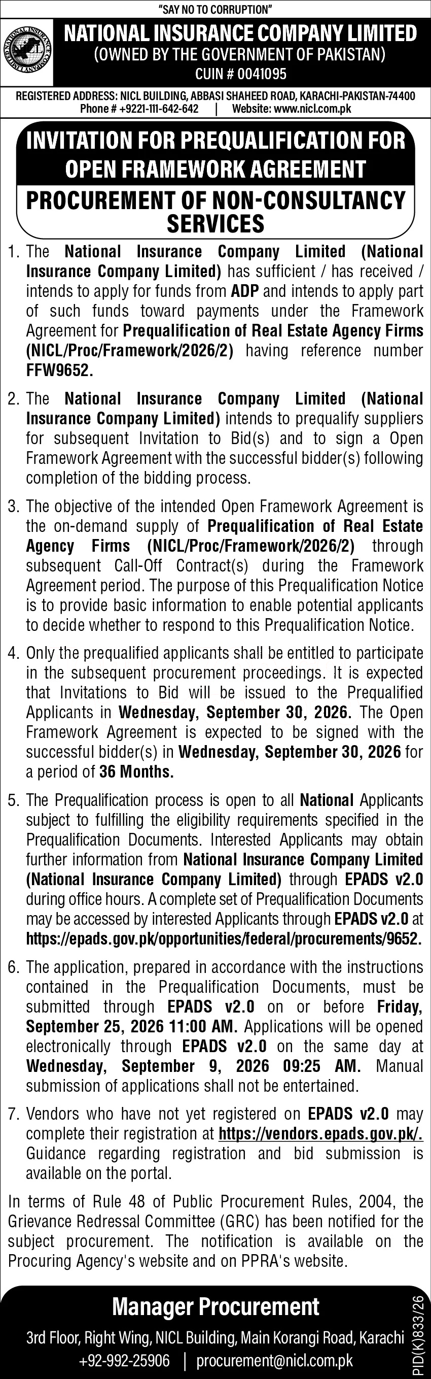 Tender Document