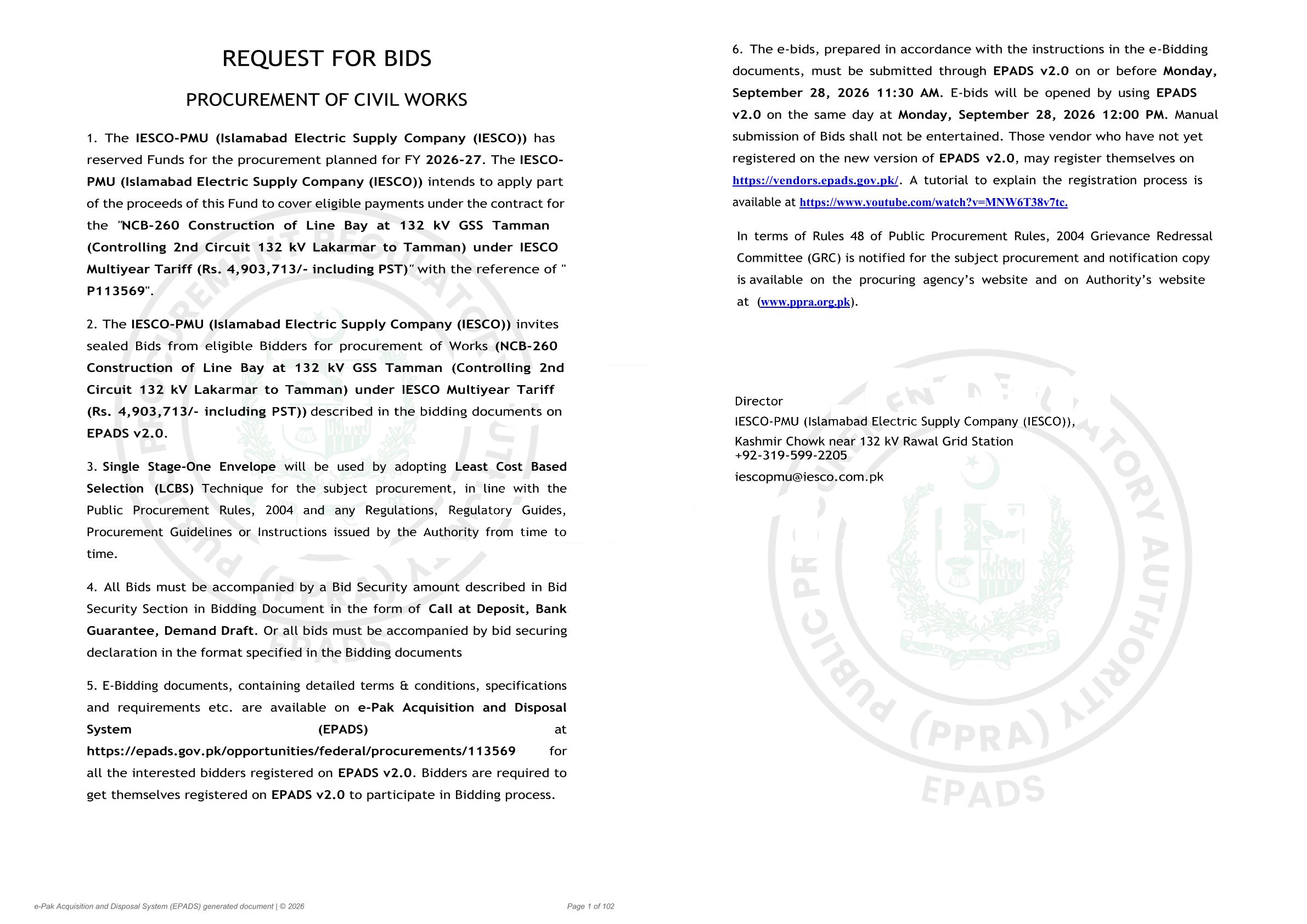 Tender Document