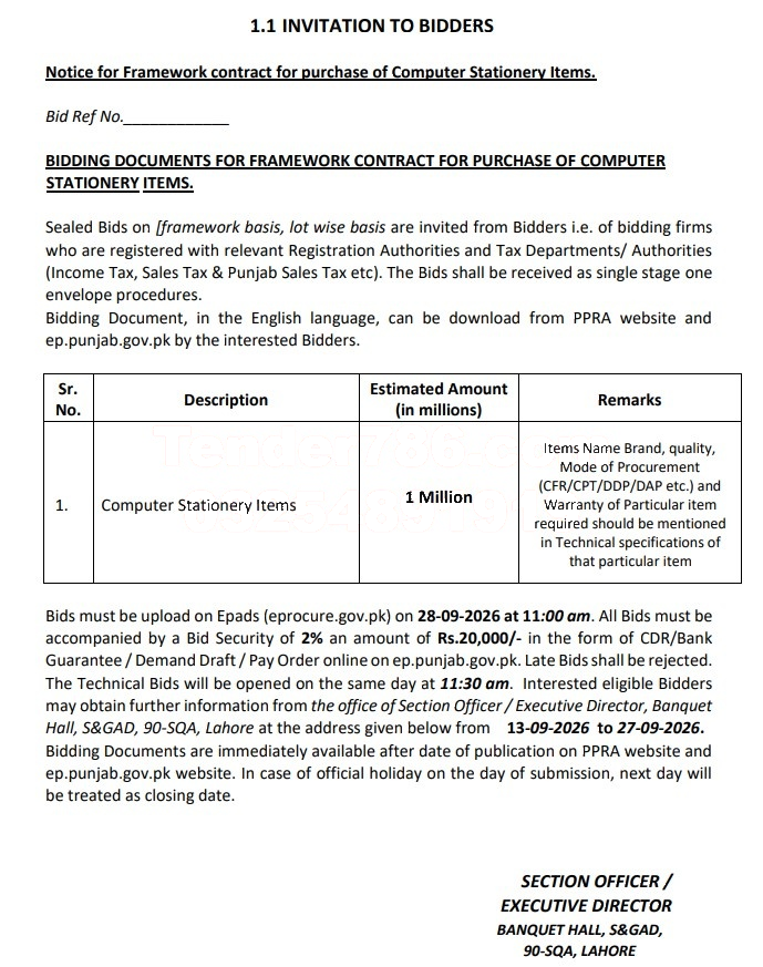 Tender Document