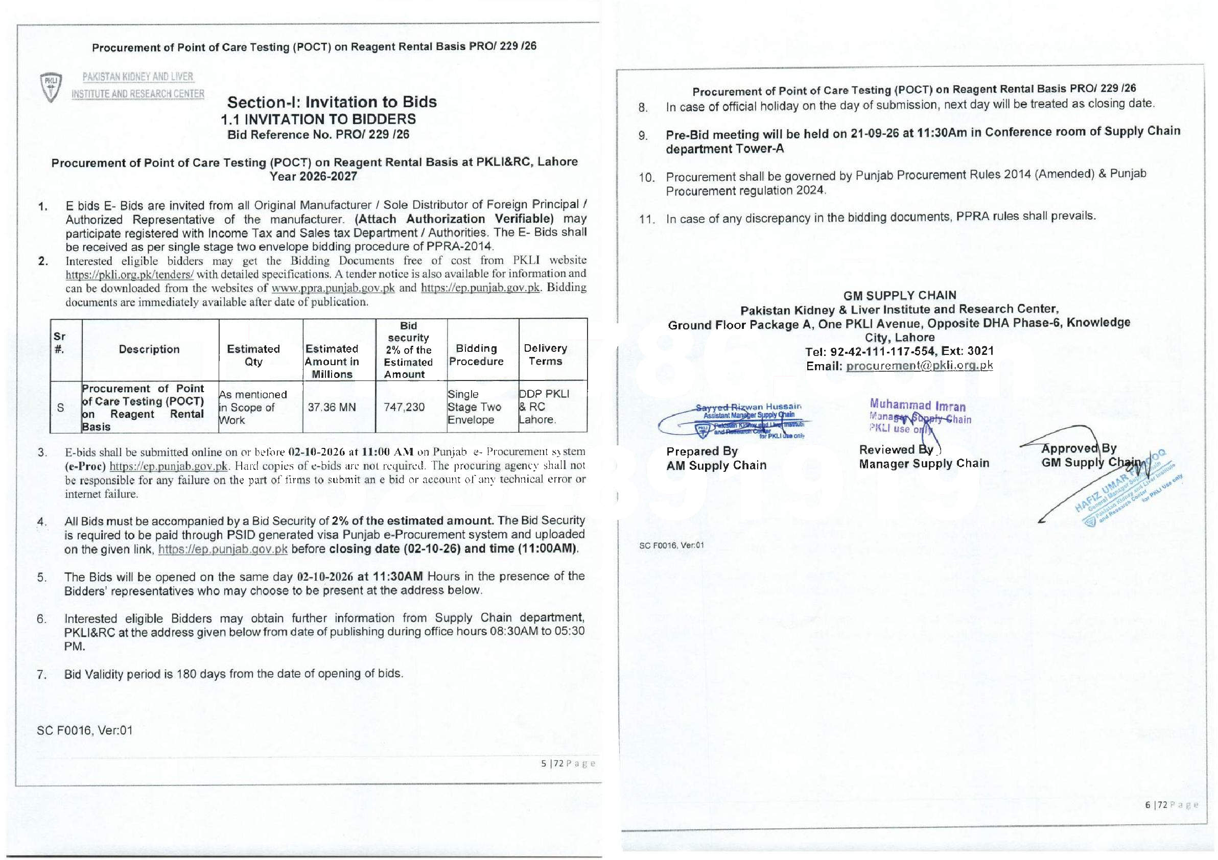 Tender Document