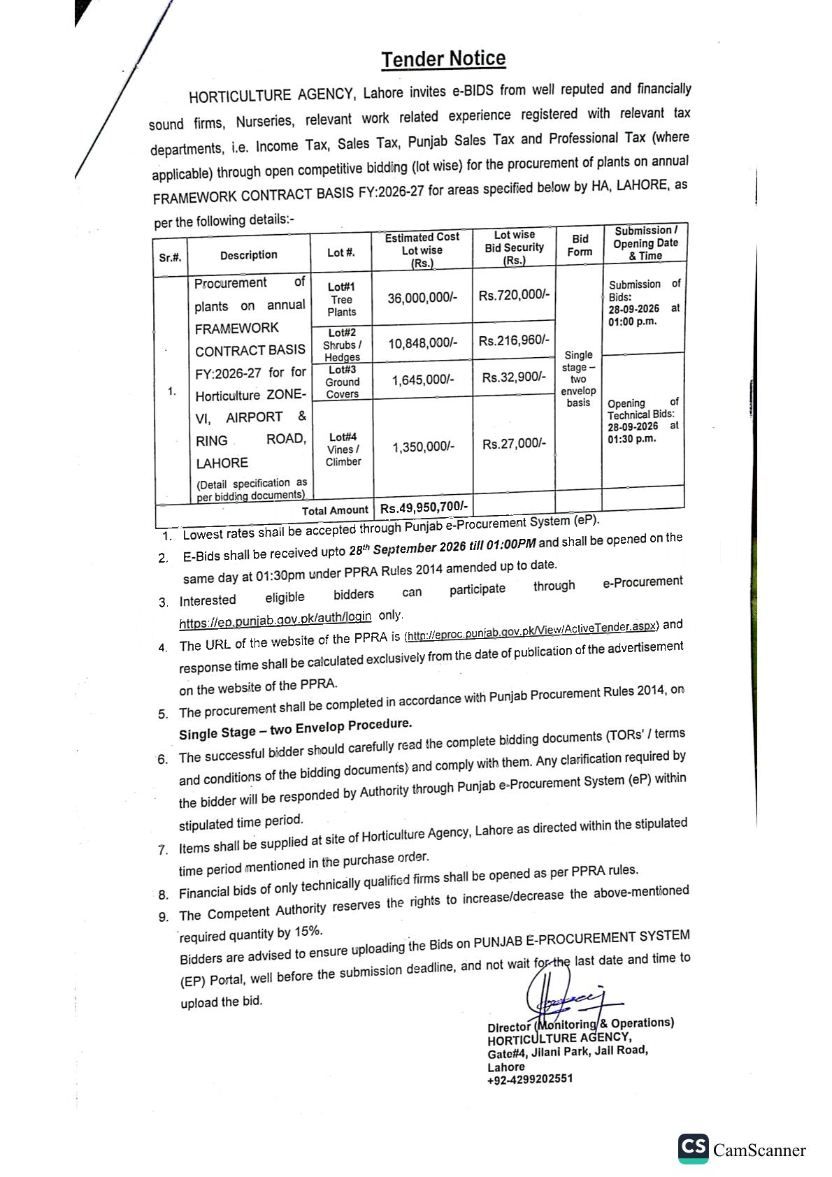 Tender Document