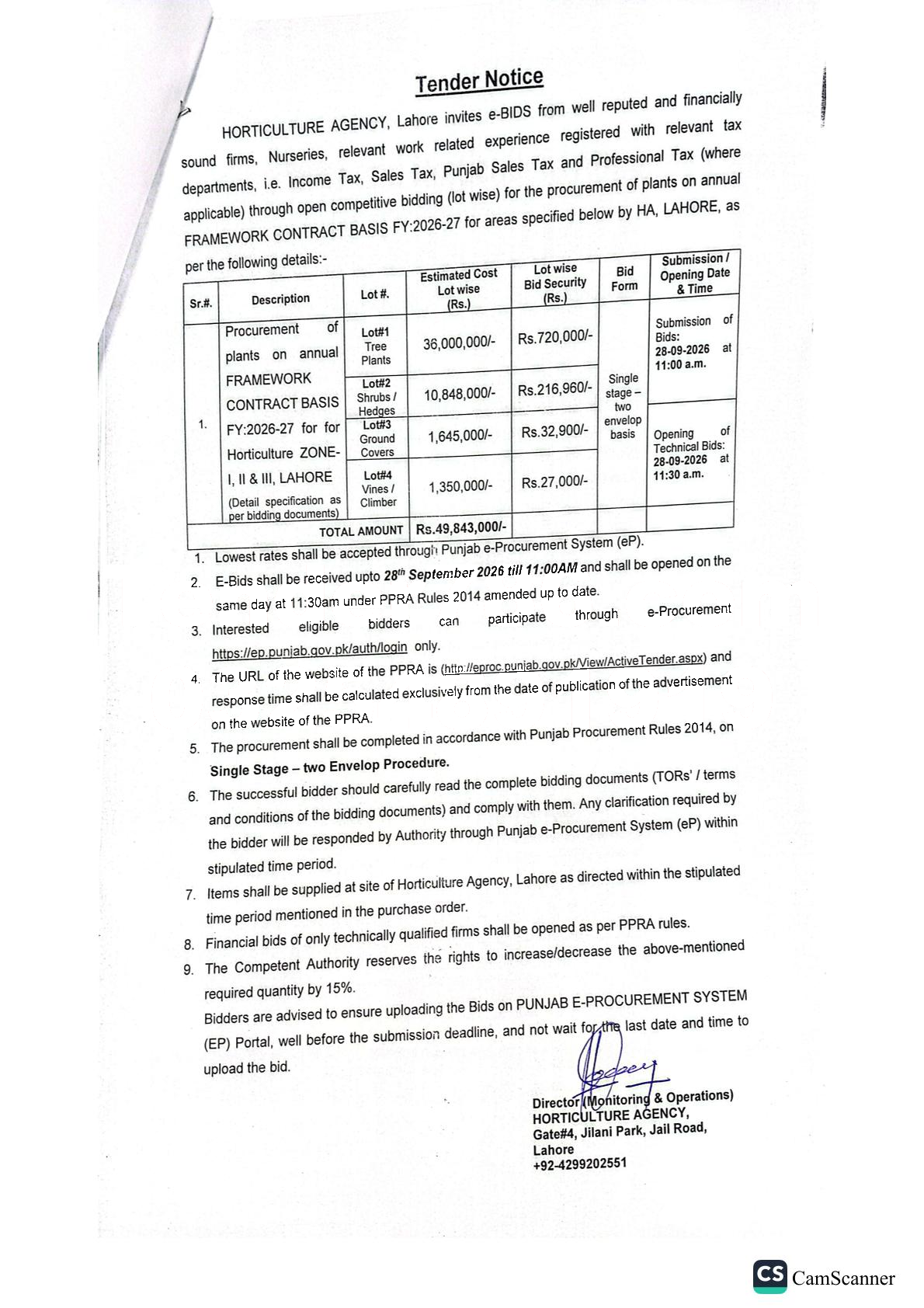Tender Document