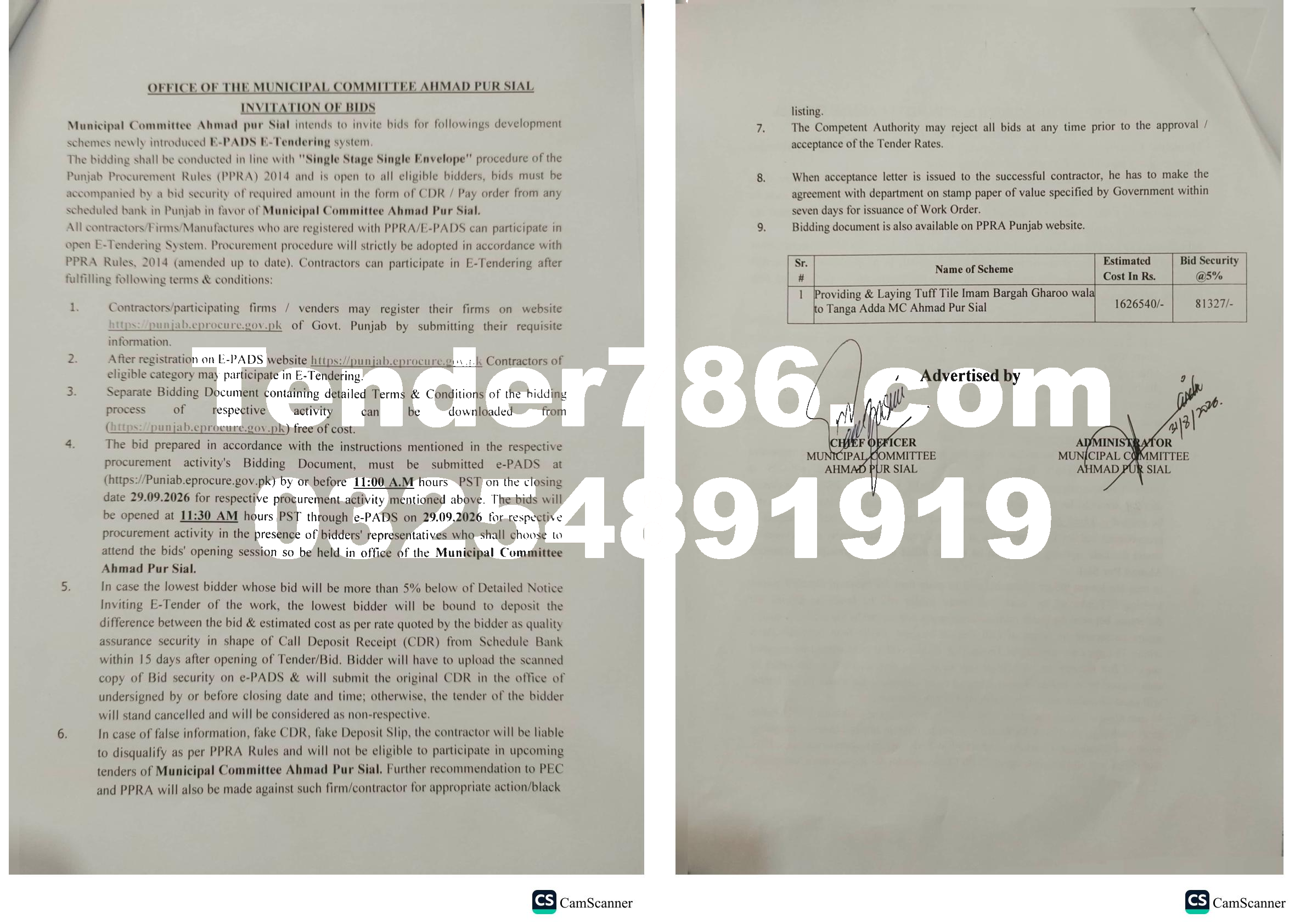 Tender Document