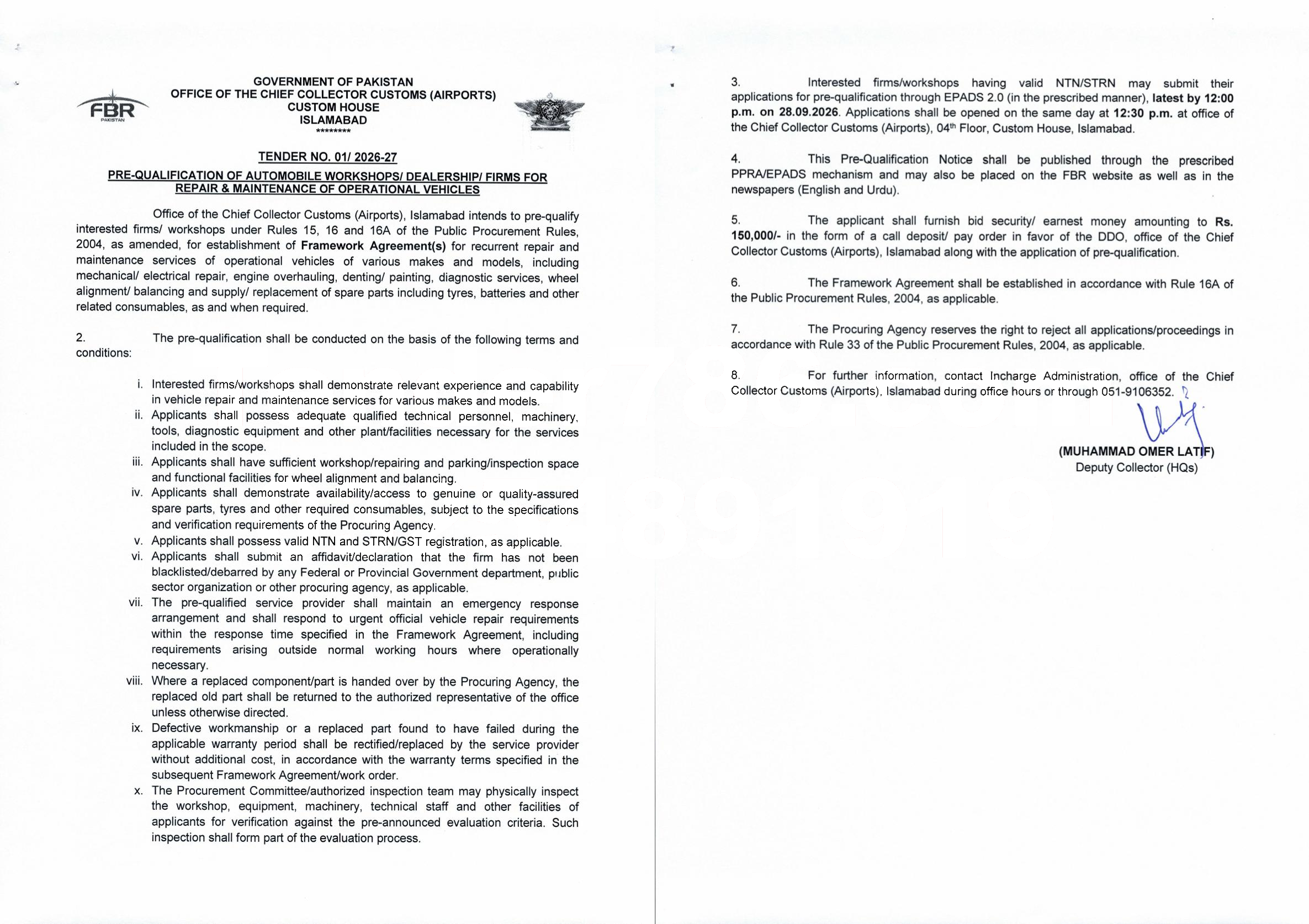 Tender Document