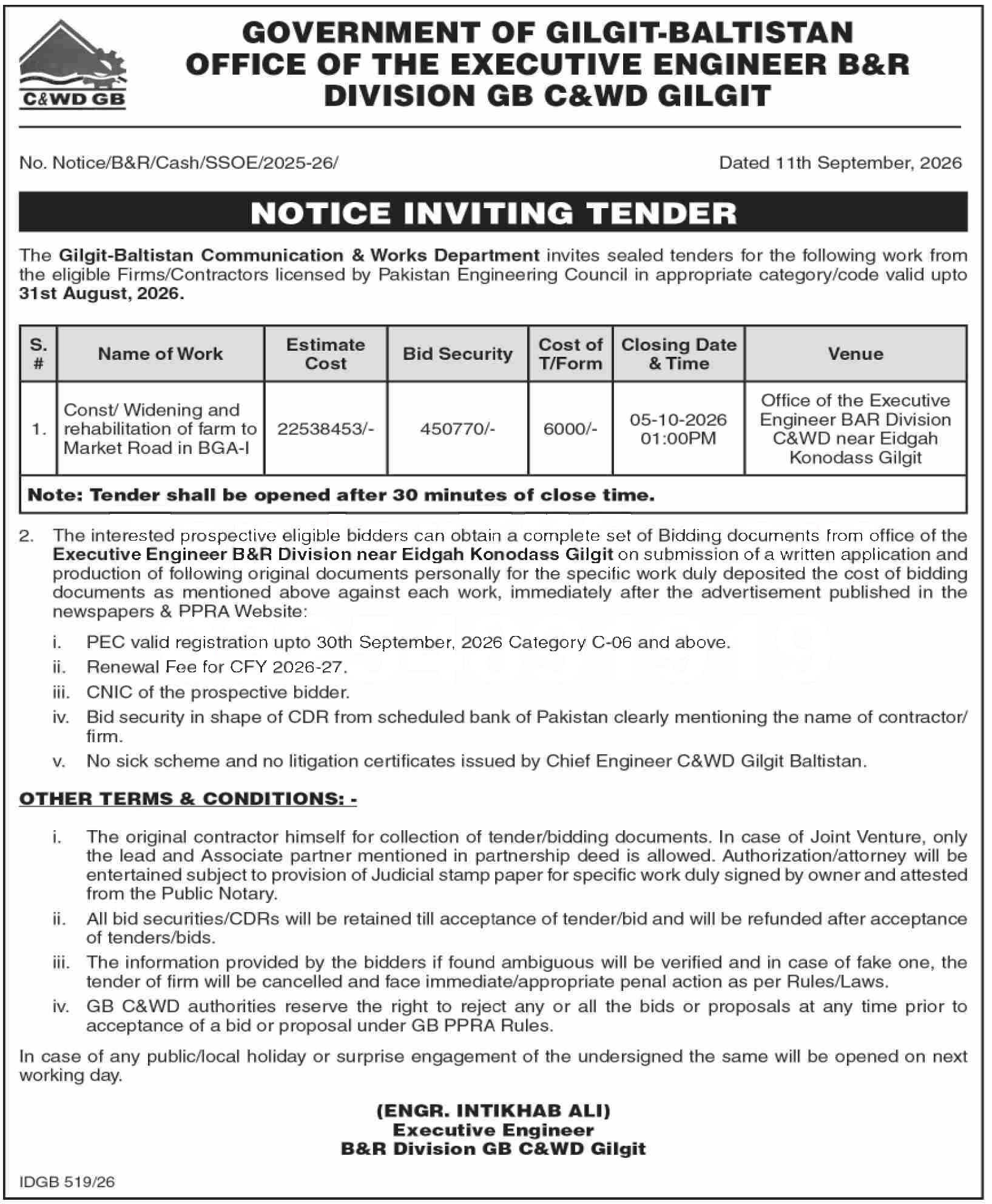 Tender Document