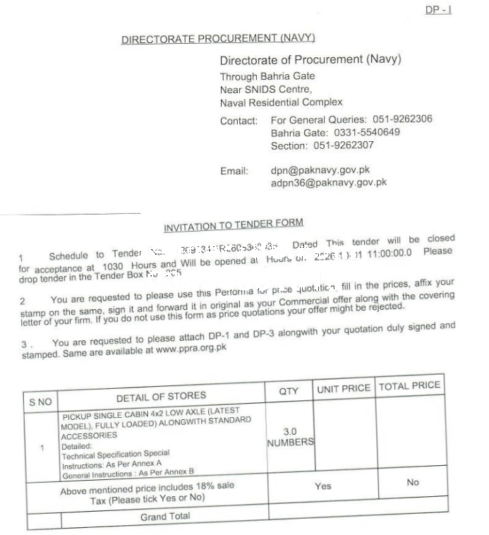 Tender Document
