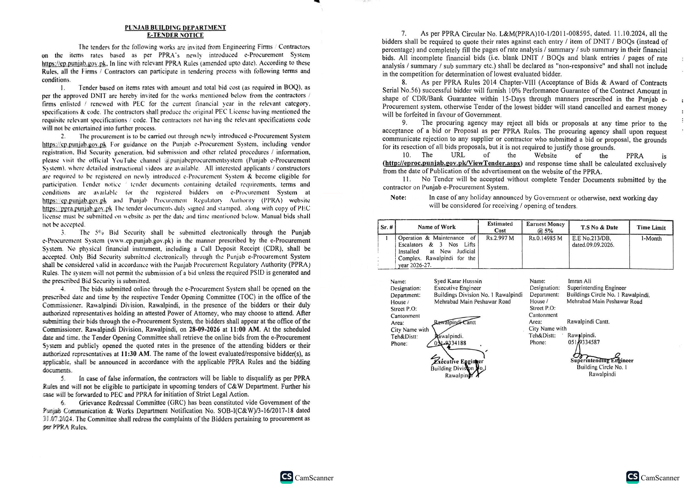Tender Document