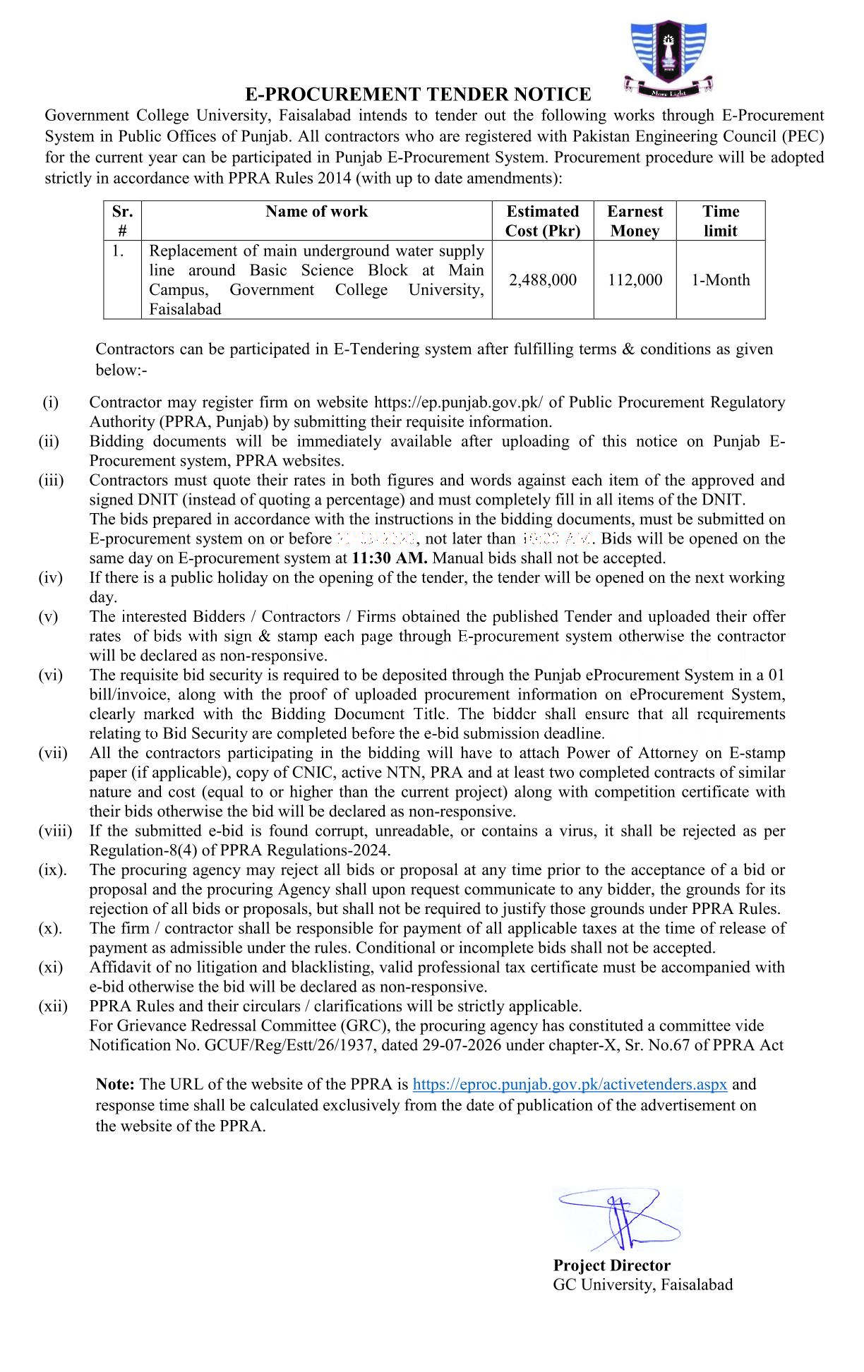 Tender Document