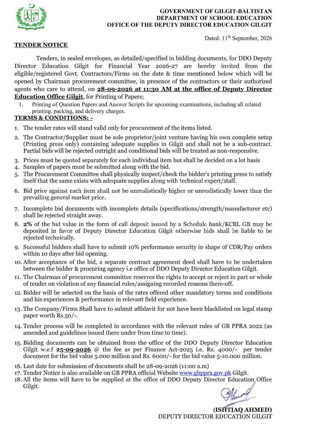Tender Document
