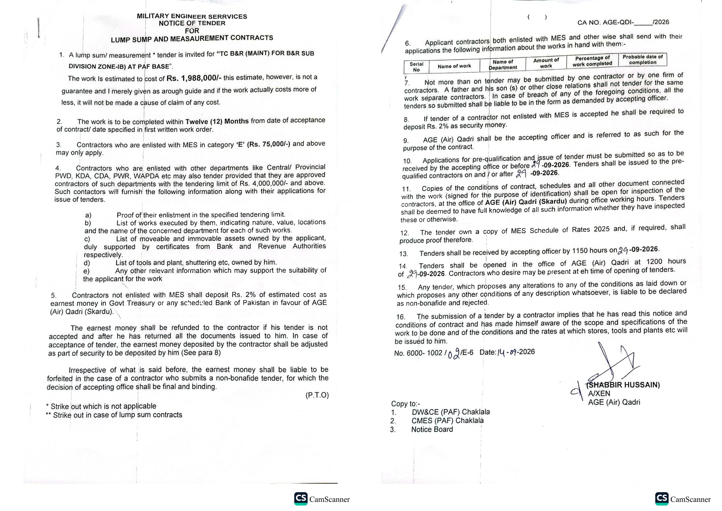 Tender Document