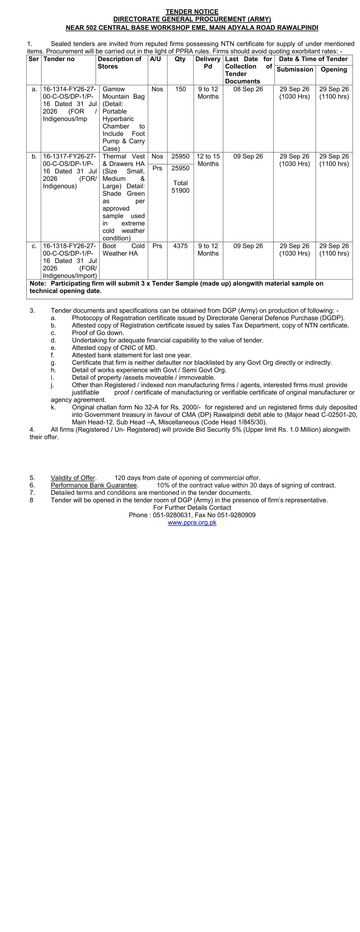 Tender Document