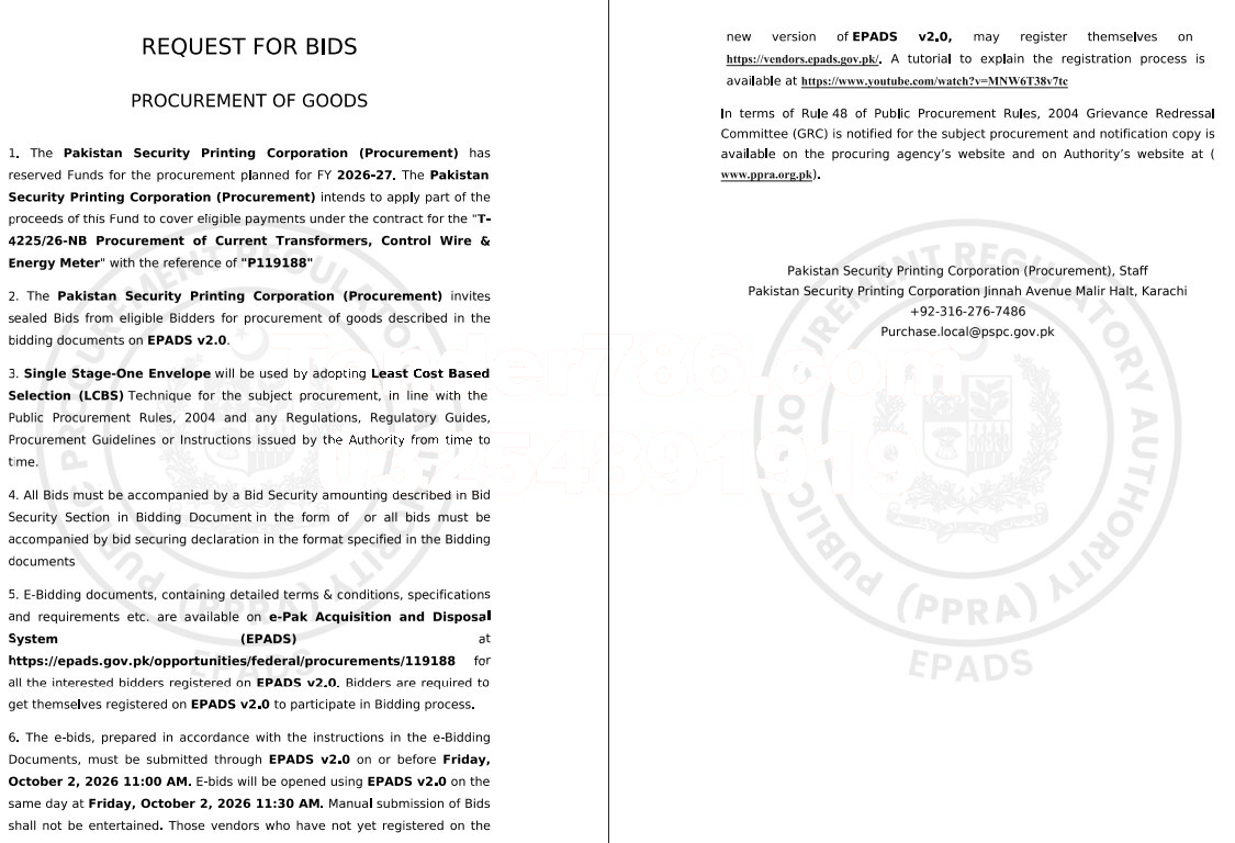 Tender Document