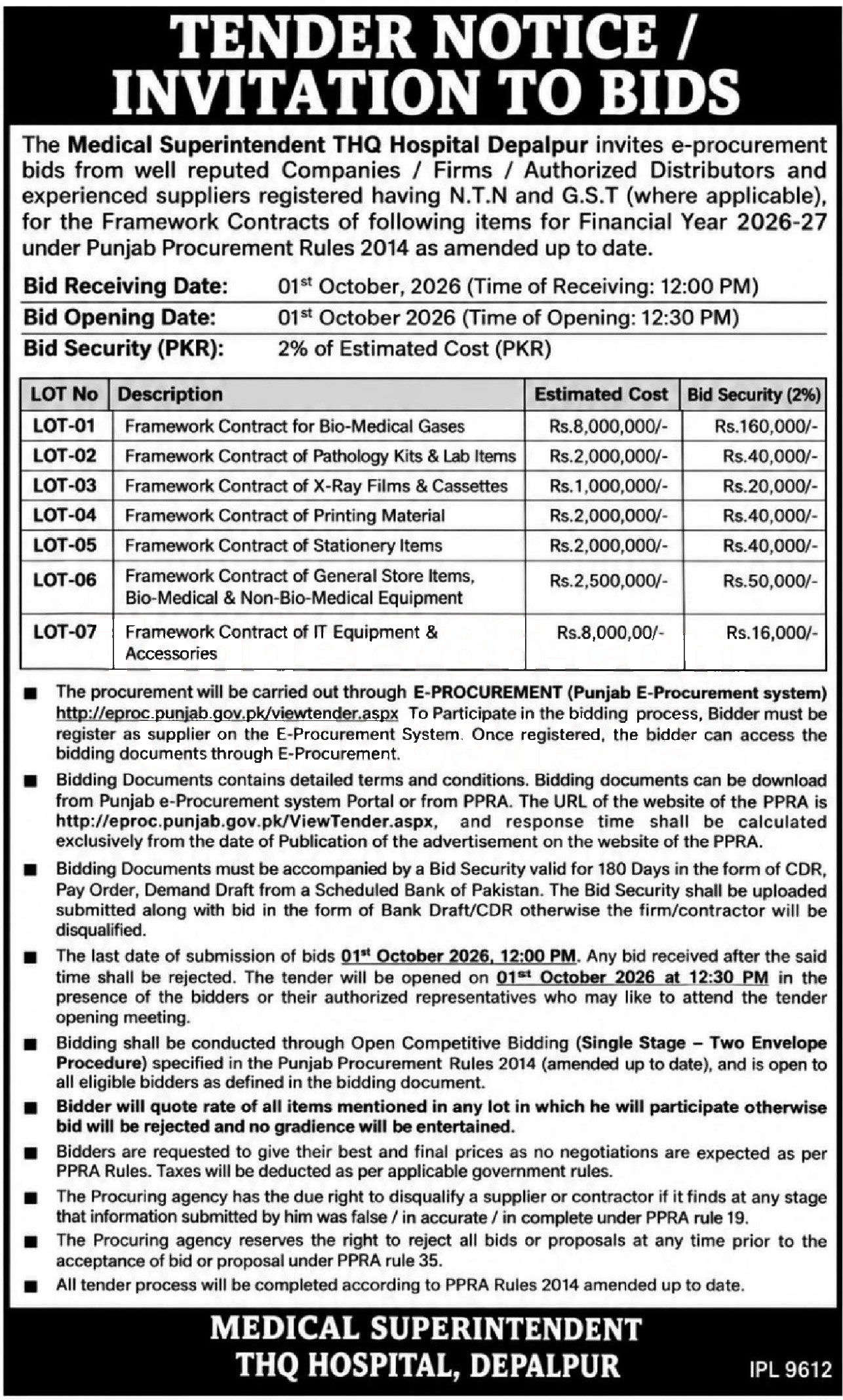 Tender Document