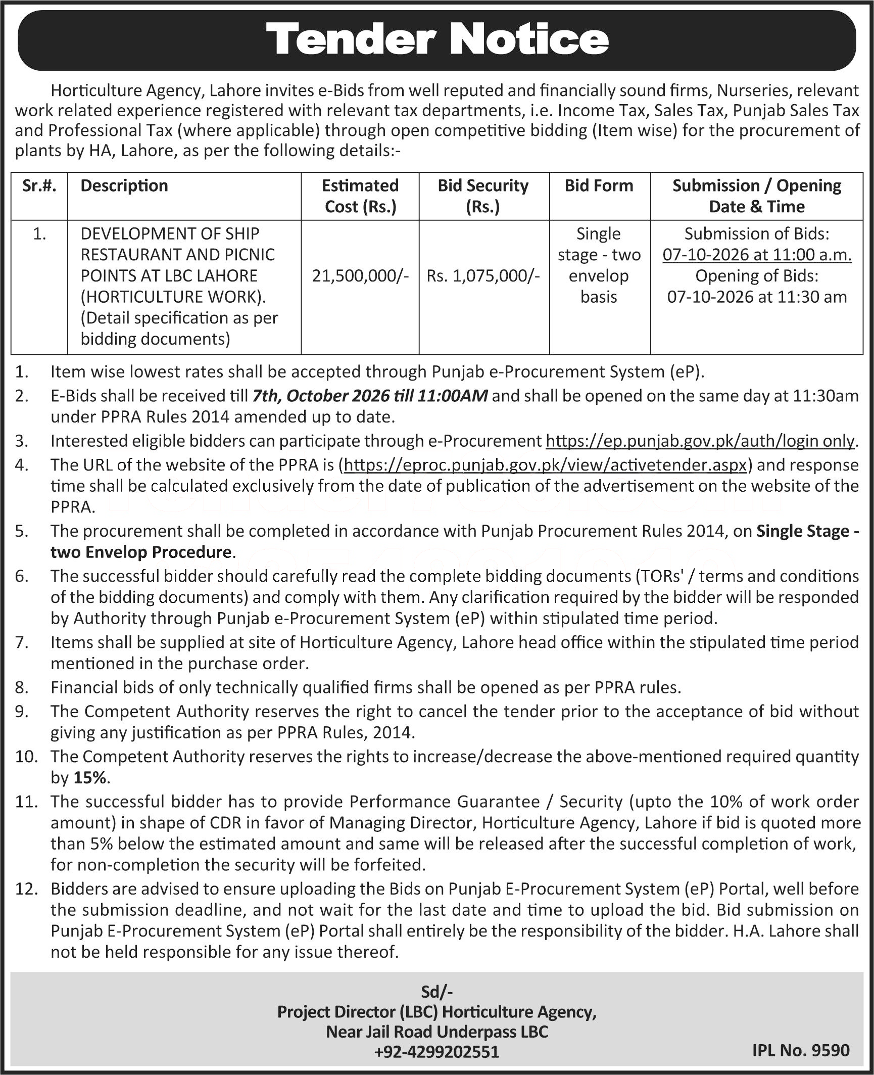 Tender Document