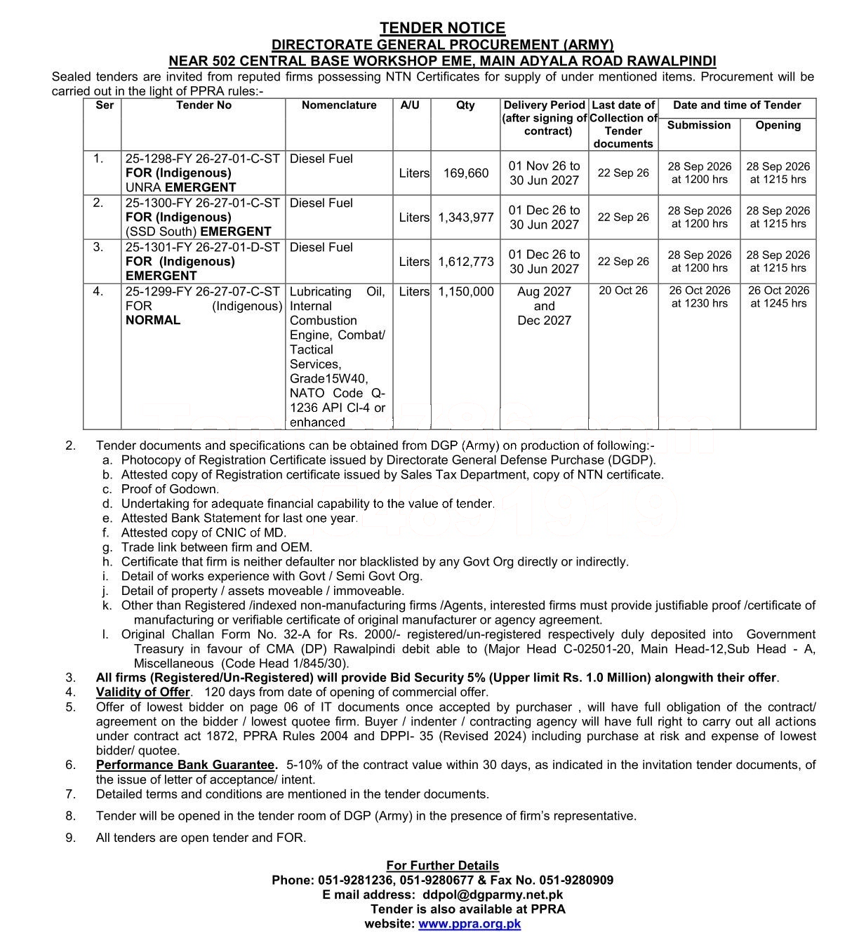 Tender Document
