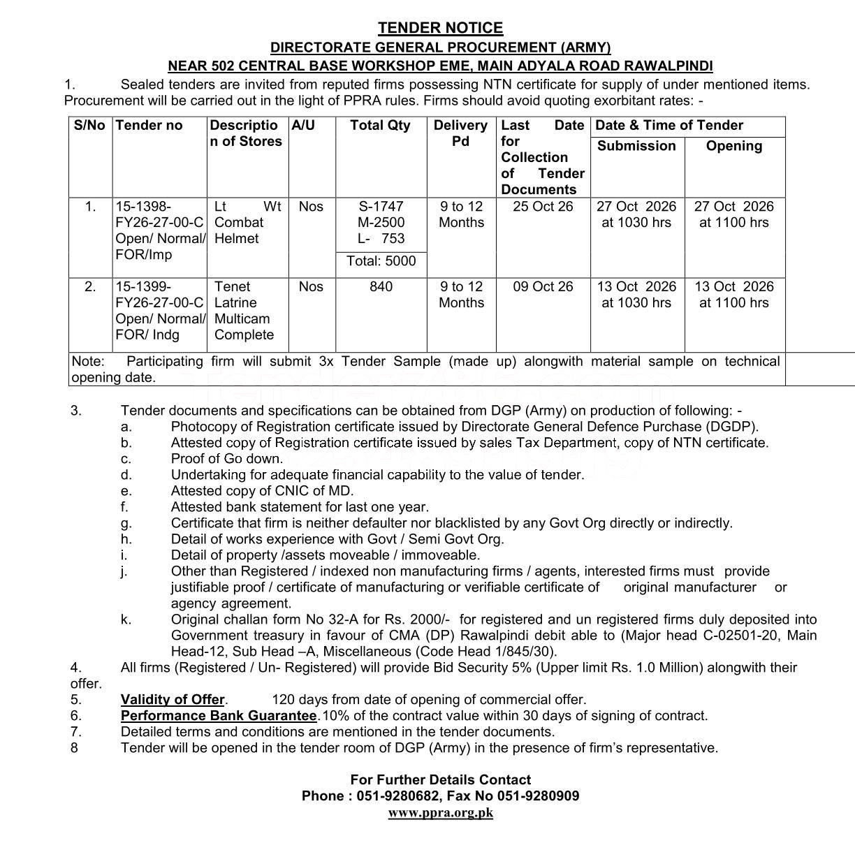 Tender Document