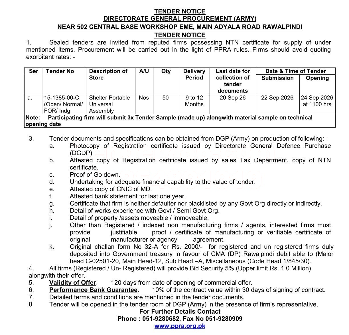 Tender Document