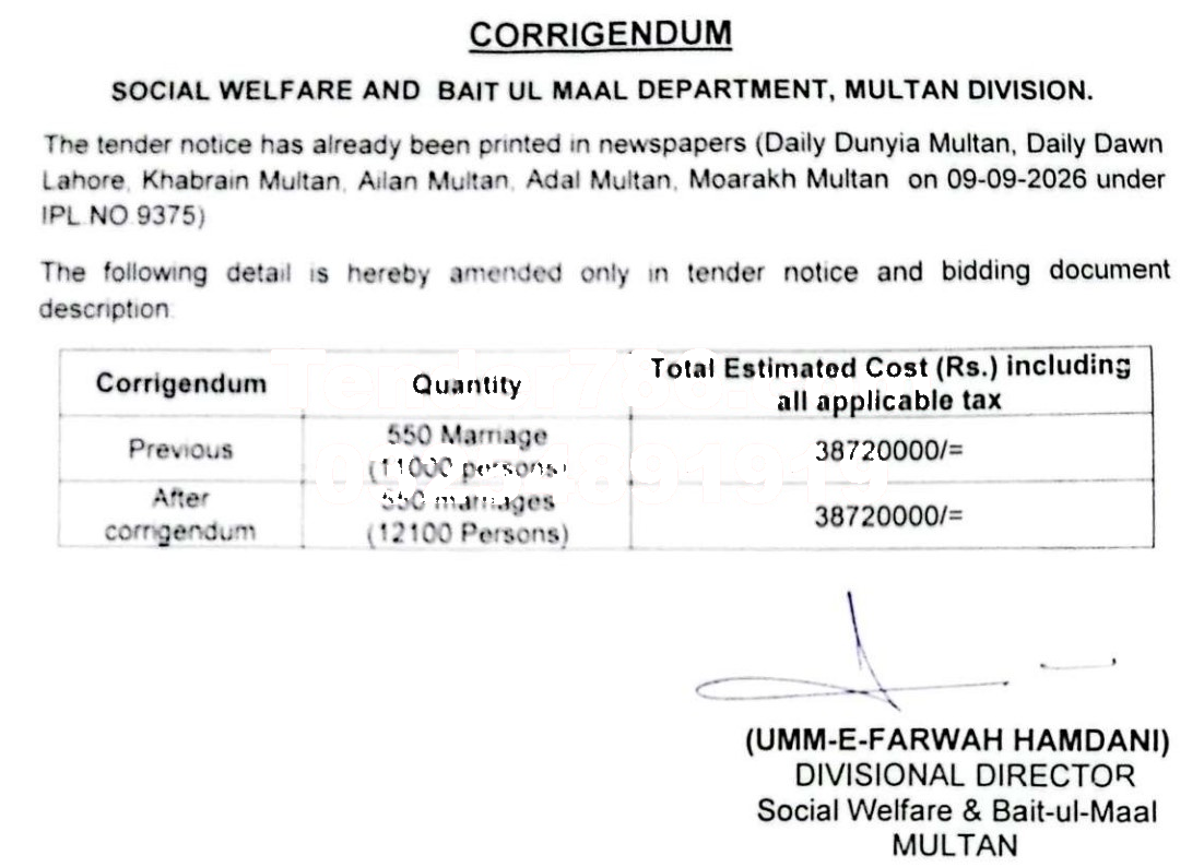Tender Document