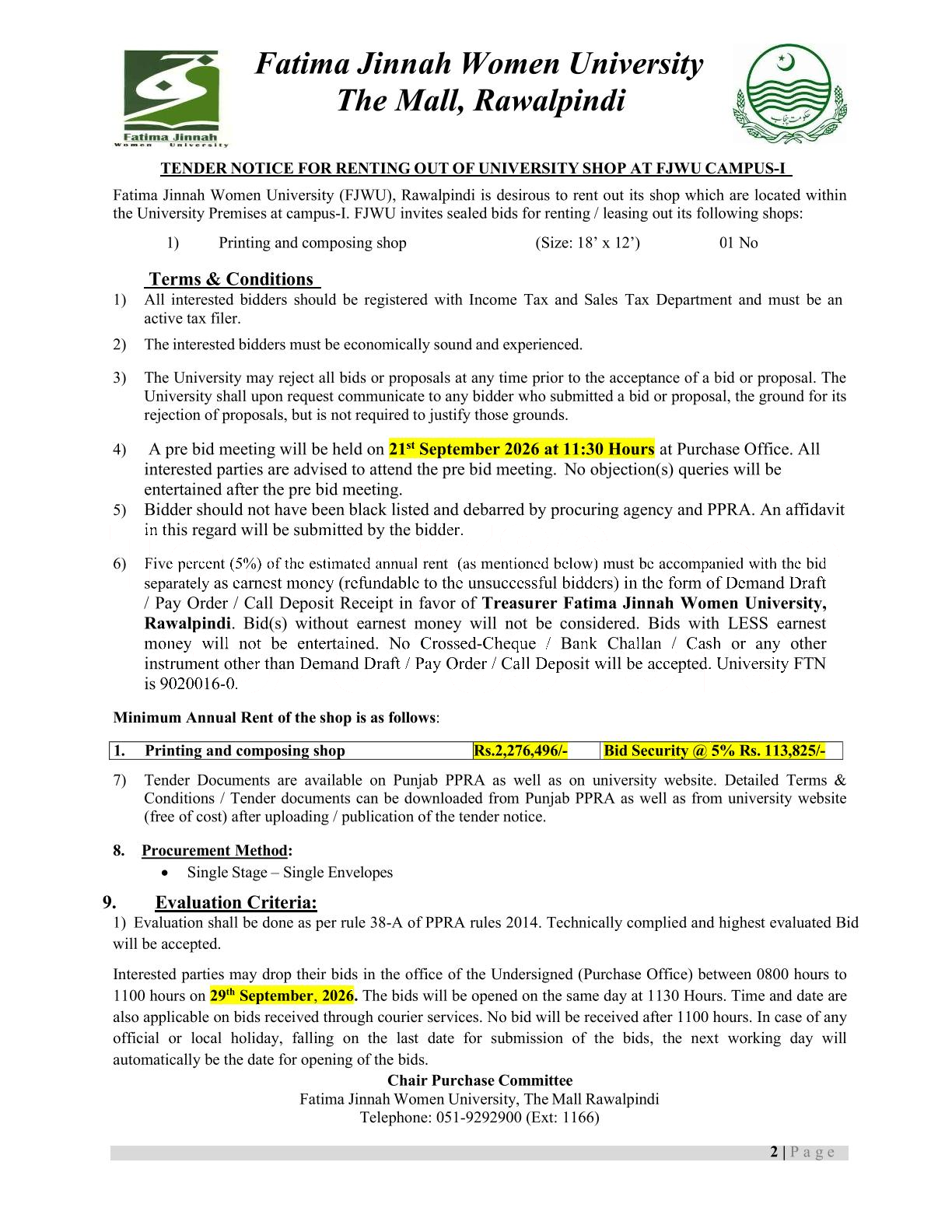 Tender Document