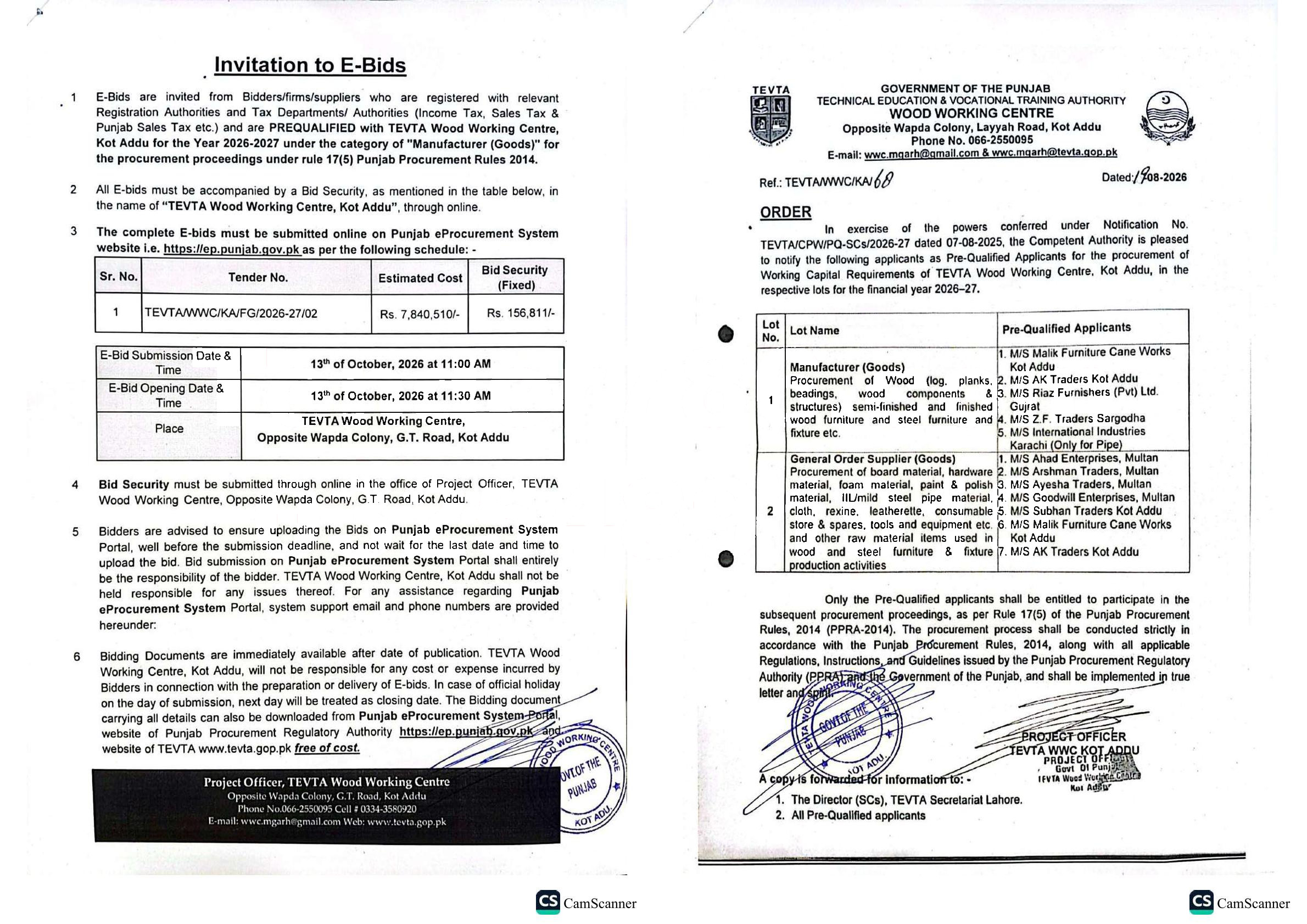Tender Document