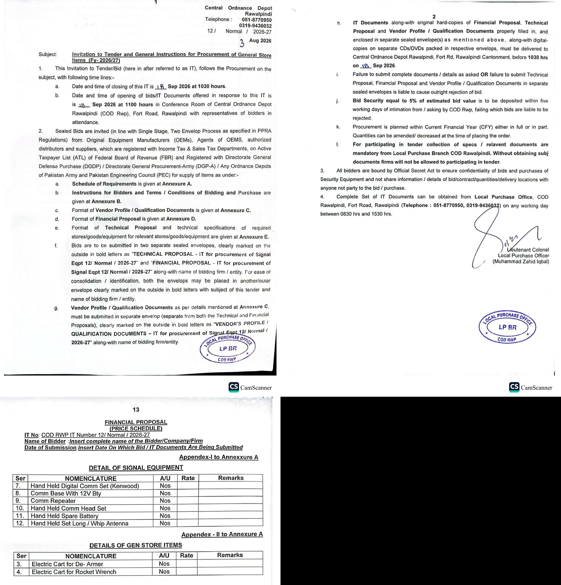 Tender Document