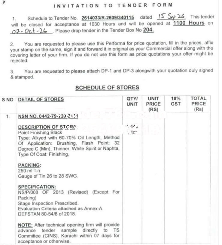 Tender Document