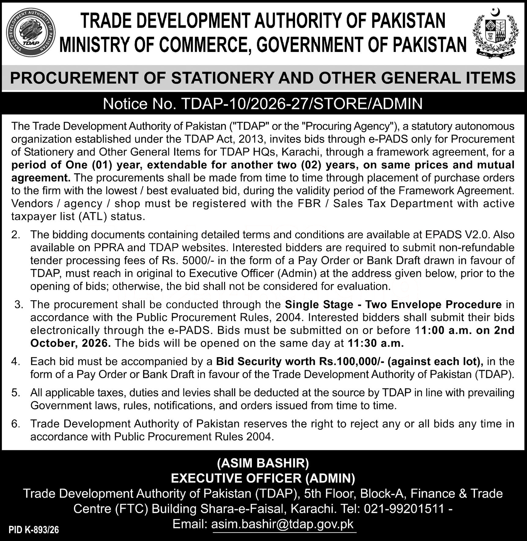 Tender Document