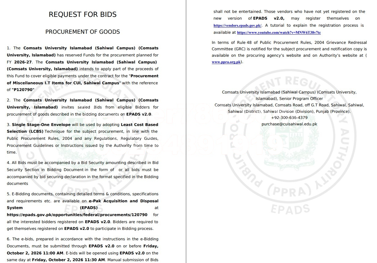 Tender Document