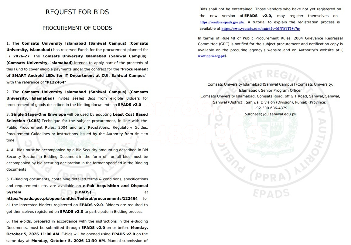 Tender Document