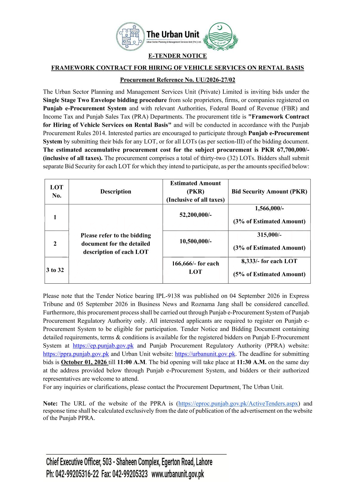 Tender Document