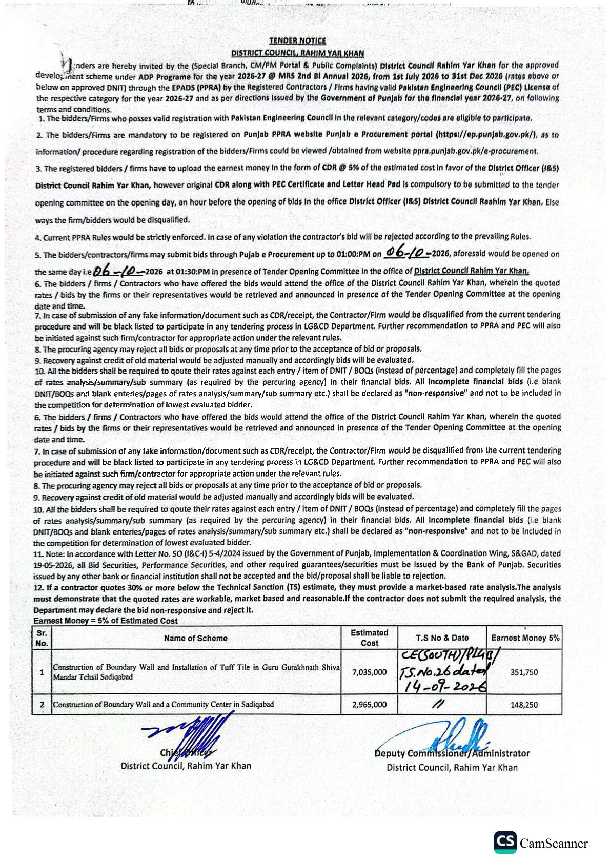 Tender Document