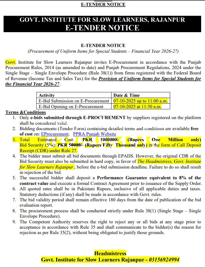 Tender Document