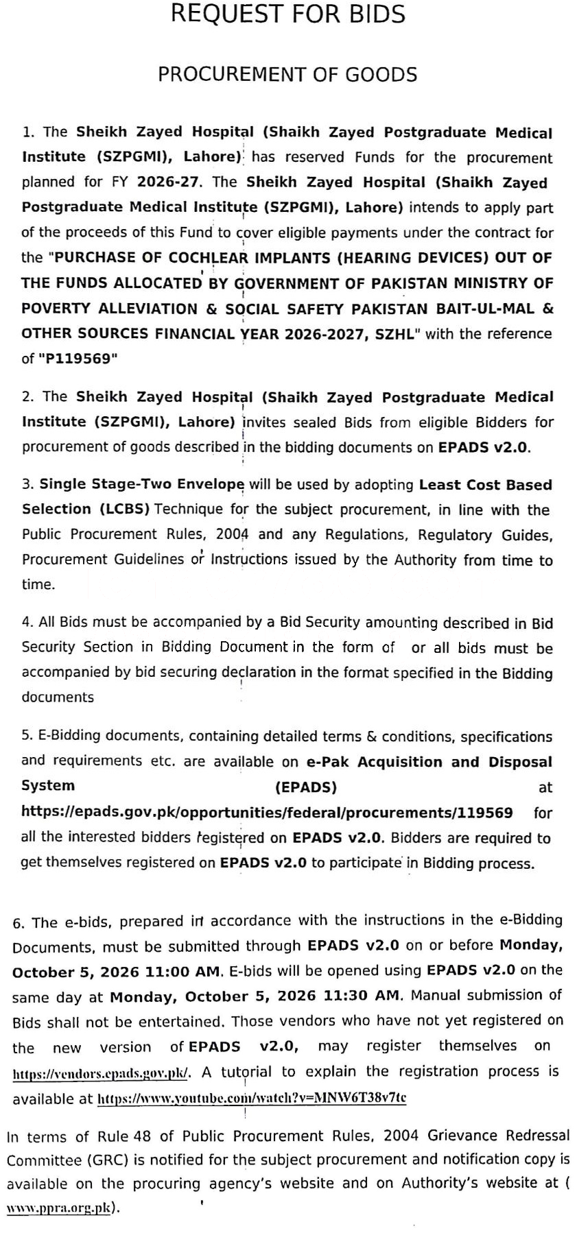 Tender Document