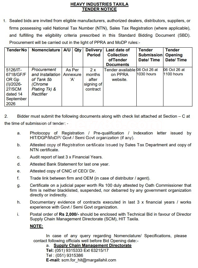 Tender Document